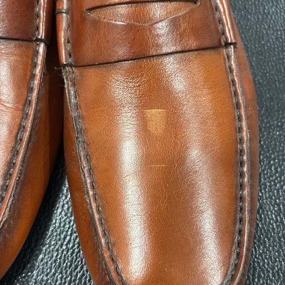 Men's Brown Leather Loafers from Italy size 44 US 11 never worn - Picture 5 of 5